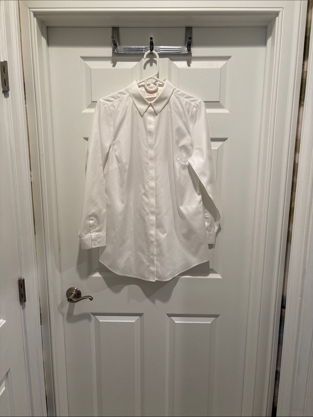 Chico's White Button-Up Dress Shirt